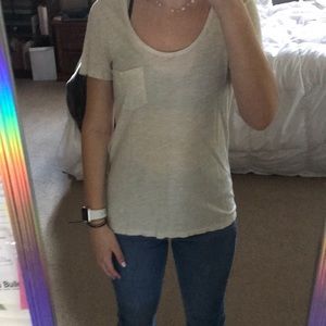 tan sparkly short sleeve